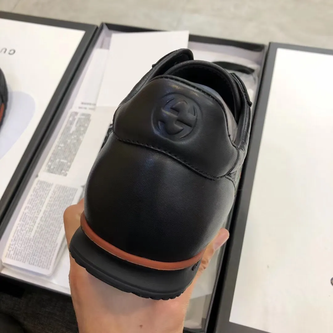 Men's men's shoes 💰440 [New style] 🎍🎍Gucci - the same model as the classic Gucci popular casual shoes counter, size: 38-45 imported cowhide upper ➕ imported cotton sheepskin, high-density latex pad for the feet, rubber outsole, best-selling hot 🔥
